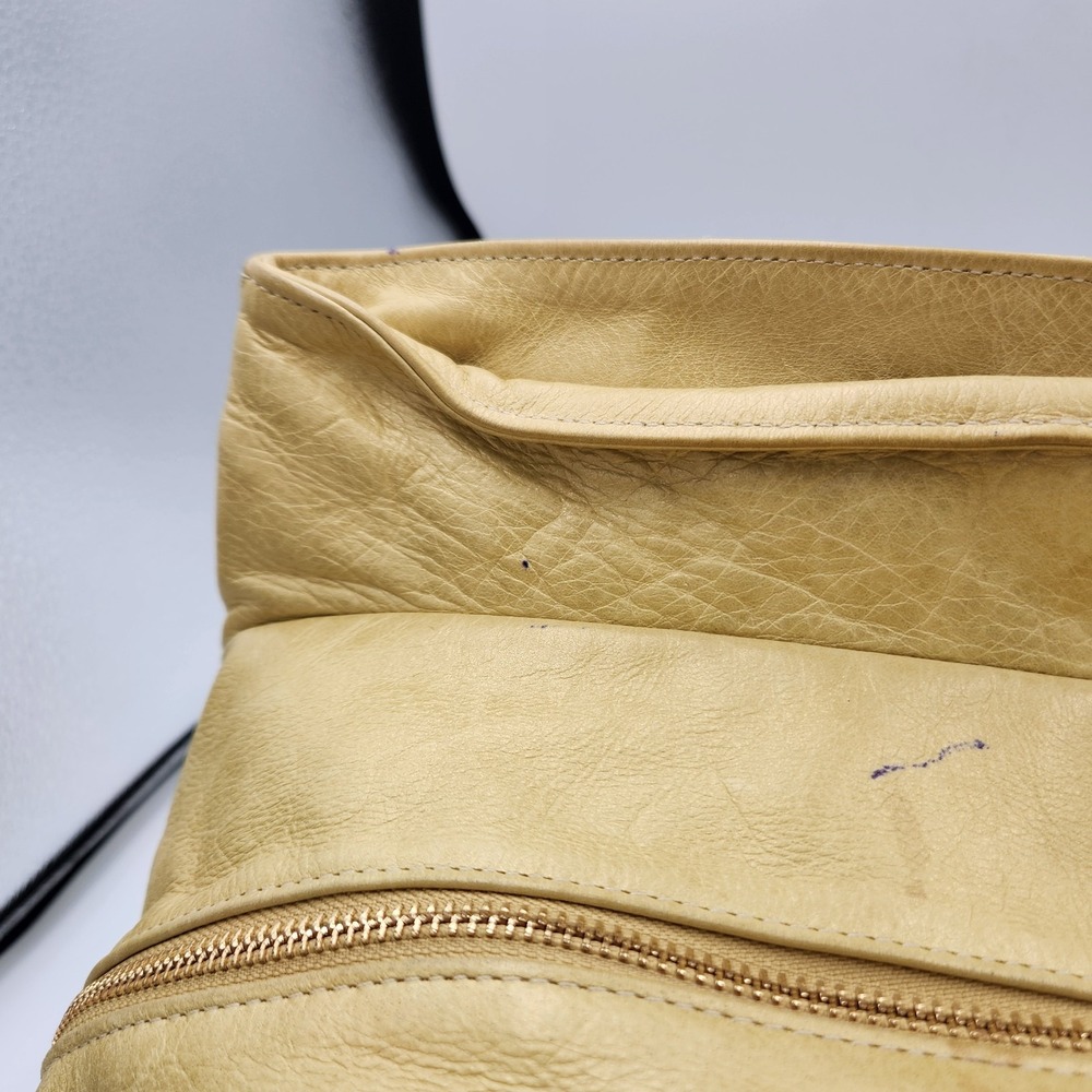 Botkier Convertible‎ Leather Tote Handbag Champagne Gold Double Zip Studded - Picture 9 of 16